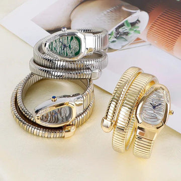 Unique Top Quality Snake Shape Creative Design Pattern Dial Women's Watches Quartz Ladies Watch Fashion Wristwatches